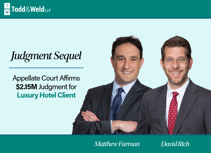 Appellate Court Affirms $2.15M Judgment for Luxury Hotel Client - Ruling Confirms Full Damages and Fees for Breach of Commercial Lease by Restaurant Operator