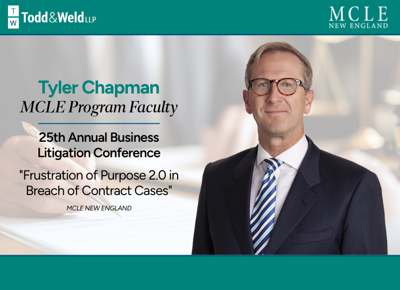 Tyler Chapman Presents at MCLE Business Litigation Conference on Frustration of Purpose Developments