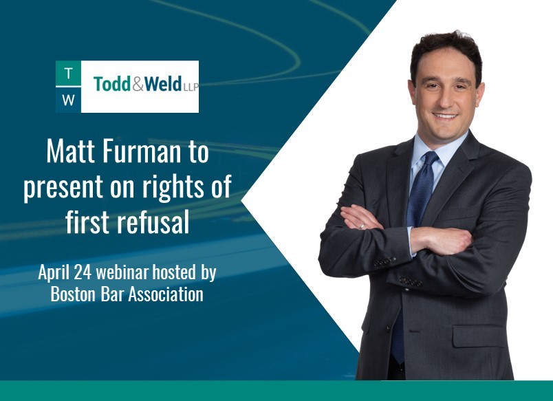 Matt Furman to present webinar on rights of first refusal