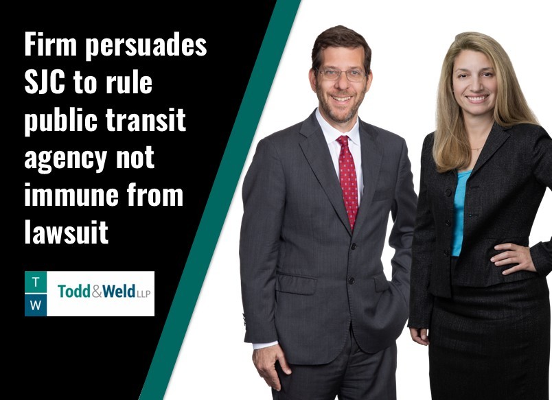 SJC rules that public transit agency not immune from negligent hiring and supervision lawsuit